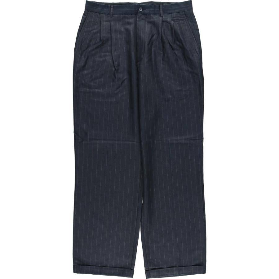 古着 リズクレイボーン Liz Claiborne claiborne ストライプ柄 ツータック スラックスパンツ メンズw34相当/eaa625464 古着 リズクレイボーン Liz Claiborne claiborne ストライプ柄