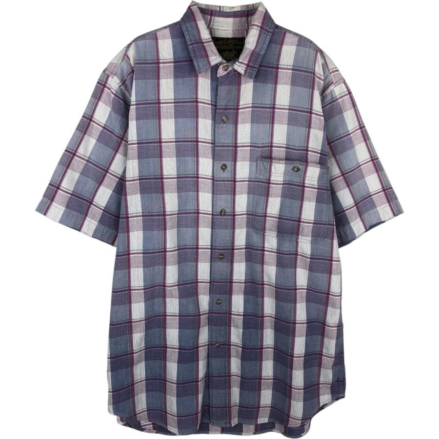 Eddie Bauer（エディーバウアー） 古着 80年代 黒タグ 半袖 チェック