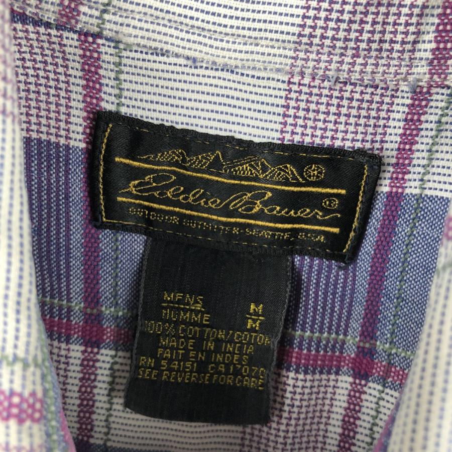 Eddie Bauer（エディーバウアー） 古着 80年代 黒タグ 半袖 チェック