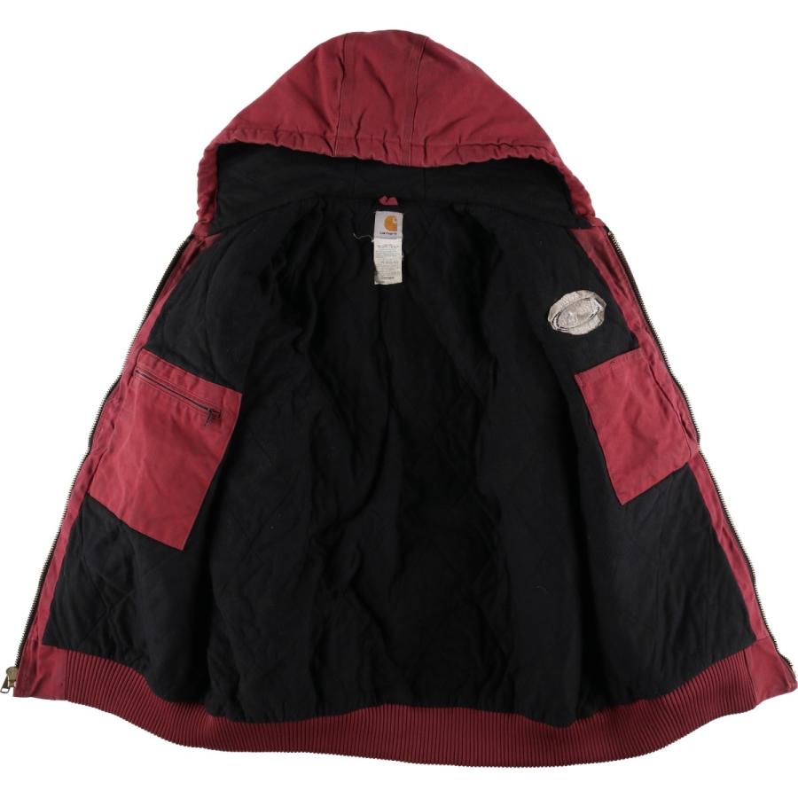 古着 カーハート Carhartt アクティブジャケット Accu-Steel Buildings アドバタイジング 中綿入り ダックフルジップパーカー メンズXL相当/eaa626252 Carhartt（カーハート） 古着 アクティブジャケット Accu-Steel