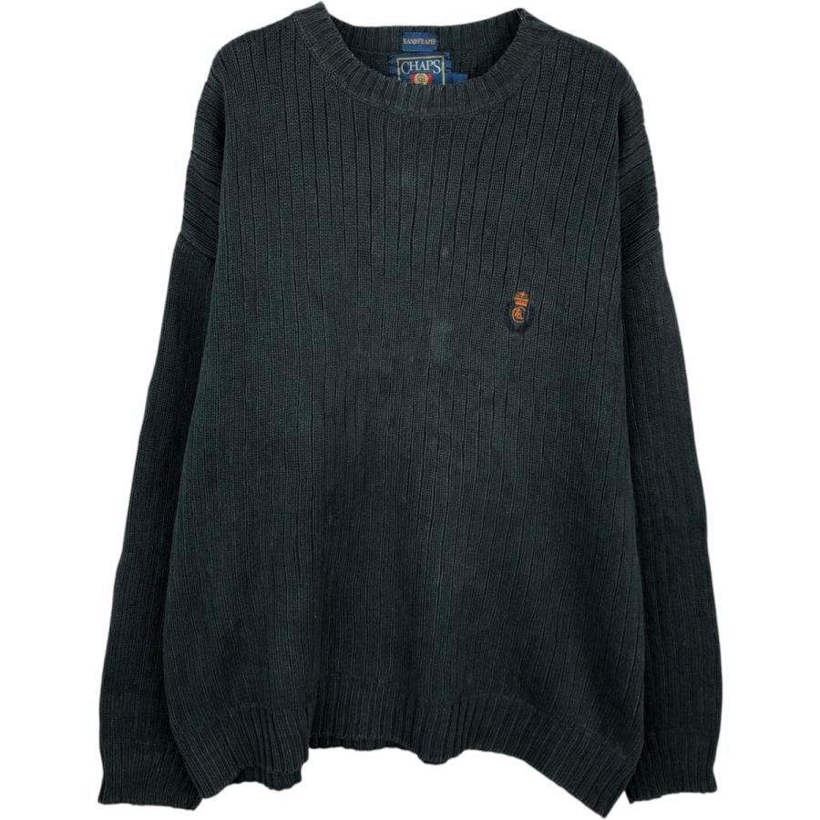 古着 80年代 ラルフローレン Ralph Lauren CHAPS チャップス リブ編み 