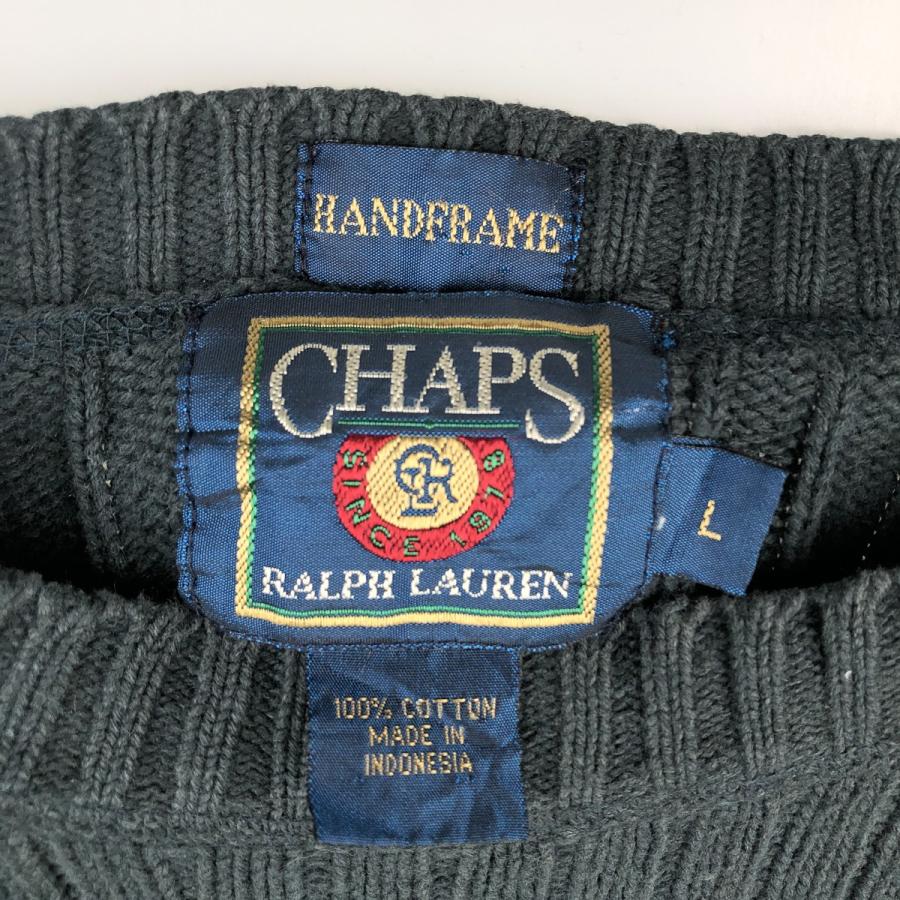古着 80年代 ラルフローレン Ralph Lauren CHAPS チャップス リブ編み コットンニットセーター メンズL相当 ヴィンテージ/eaa627068 古着 80年代 ラルフローレン Ralph Lauren CHAPS チャップス リブ編み