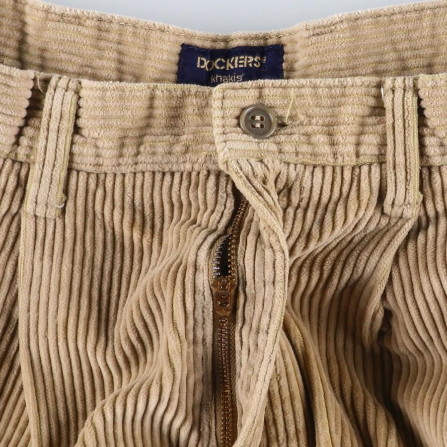 古着 90年代 ドッカーズ DOCKERS khakis LOOSE FIT 太畝 ツータック コーデュロイパンツ メンズw33相当 ヴィンテージ/eaa627251 古着 90年代 ドッカーズ DOCKERS khakis LOOSE FIT 太畝 ツータック