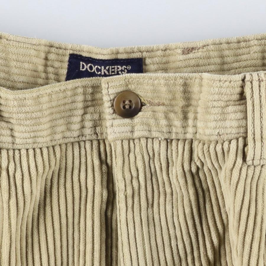 古着 ドッカーズ DOCKERS khakis ツータック 太畝 コーデュロイパンツ