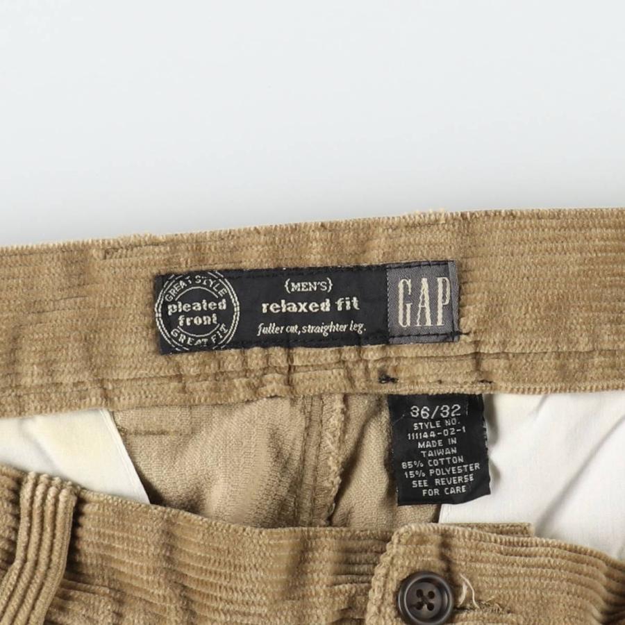 古着 90年代 ギャップ GAP Relaxed Fit ツータック コーデュロイパンツ メンズw34相当 ヴィンテージ/eaa627331 GAP（ギャップ） 古着 90年代 GAP Relaxed Fit ツータック