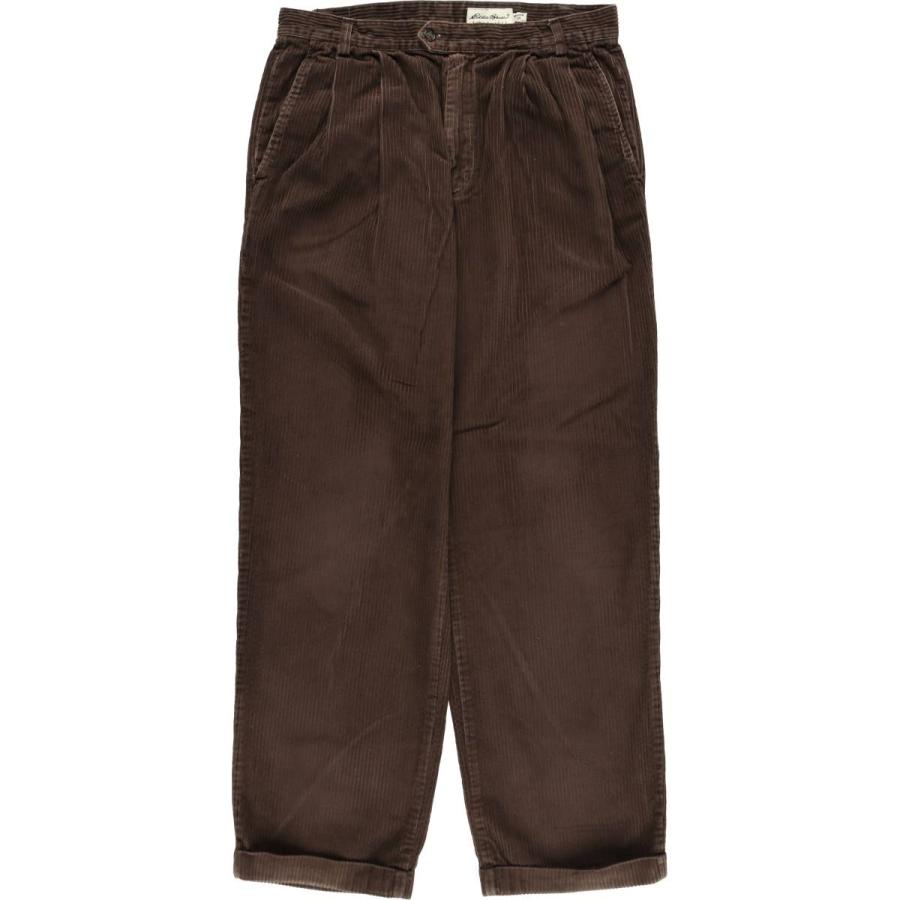 古着 エディーバウアー Eddie Bauer ツータック 太畝 コーデュロイパンツ メンズw34相当/eaa627346 Eddie Bauer（エディーバウアー） 古着 ツータック 太畝 コーデュロイ