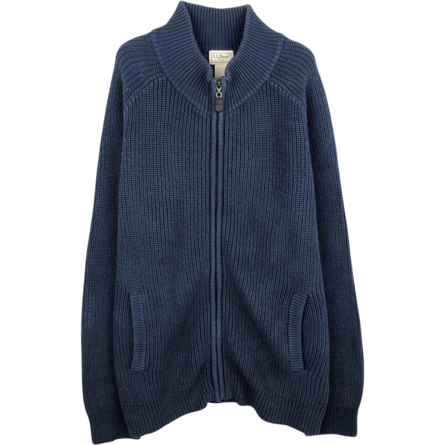 L.L.Bean（エルエルビーン） 古着 90~00年代 コットンニットフルジップ 