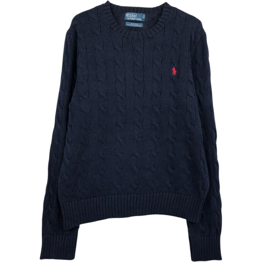 Polo by Ralph Lauren ケーブルニットセーター 古着 ラルフローレン Ralph Lauren POLO by ケーブル編み コットン
