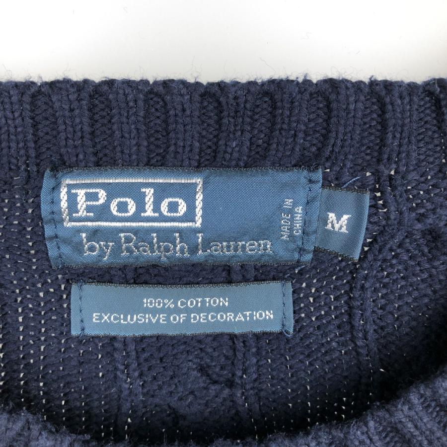 古着 ラルフローレン Ralph Lauren POLO by Ralph Lauren ケーブル編み コットンニットセーター メンズM相当/eaa627469 古着 ラルフローレン Ralph Lauren POLO by ケーブル編み コットン
