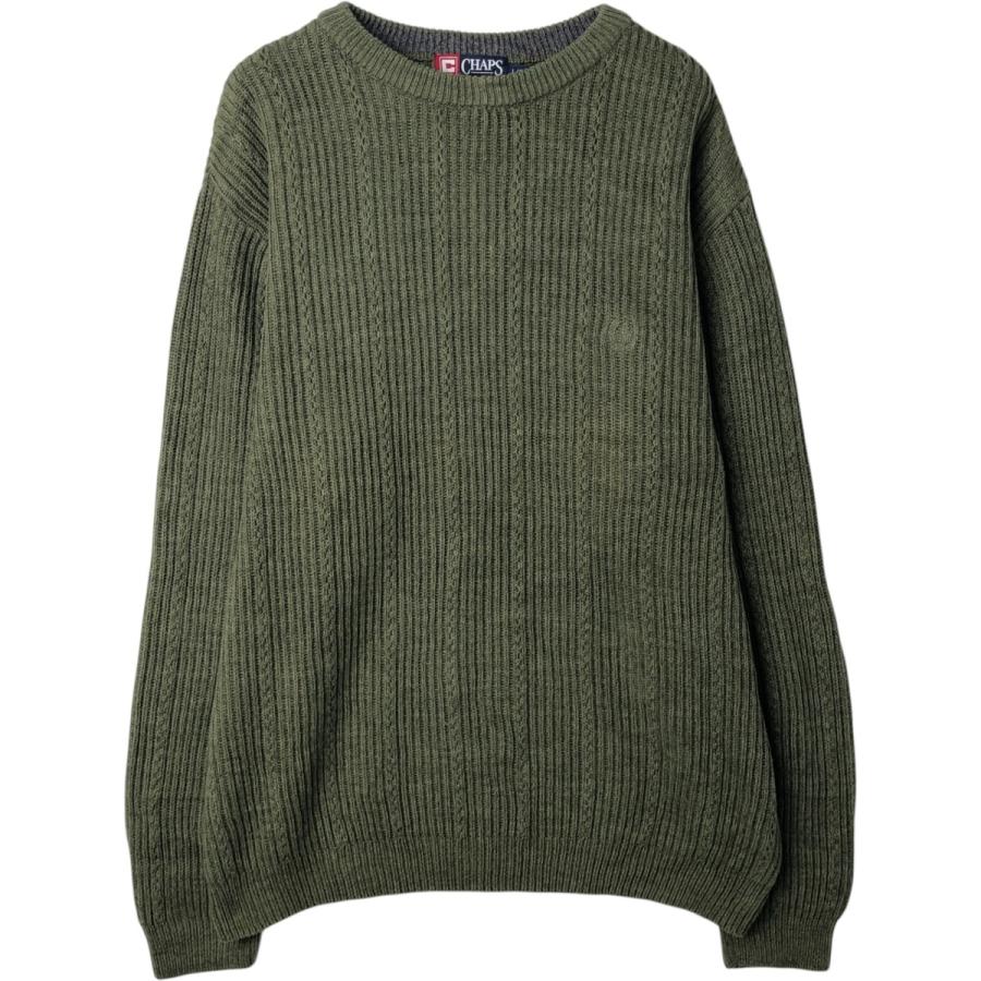 古着 ラルフローレン Ralph Lauren CHAPS チャップス リブ編み コットンニットセーター メンズL相当/eaa627507 古着 ラルフローレン Ralph Lauren CHAPS チャップス リブ編み