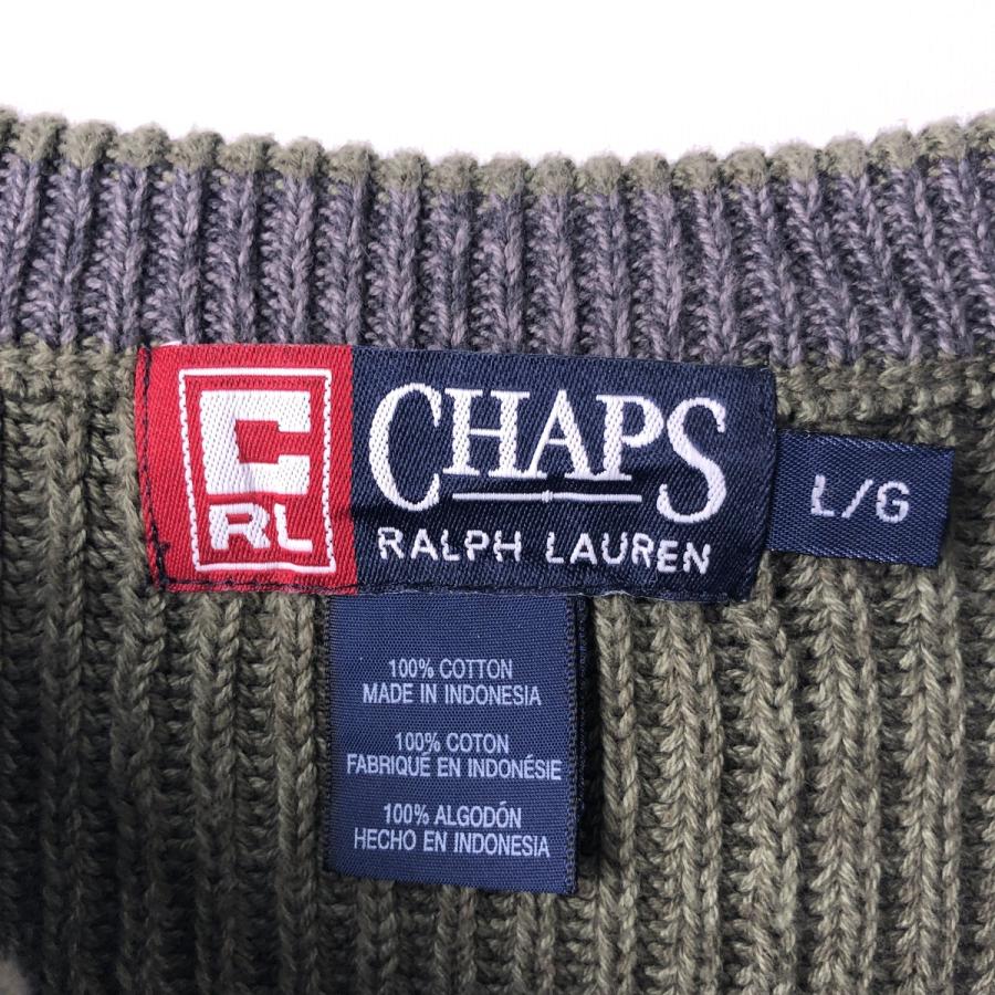 古着 ラルフローレン Ralph Lauren CHAPS チャップス リブ編み