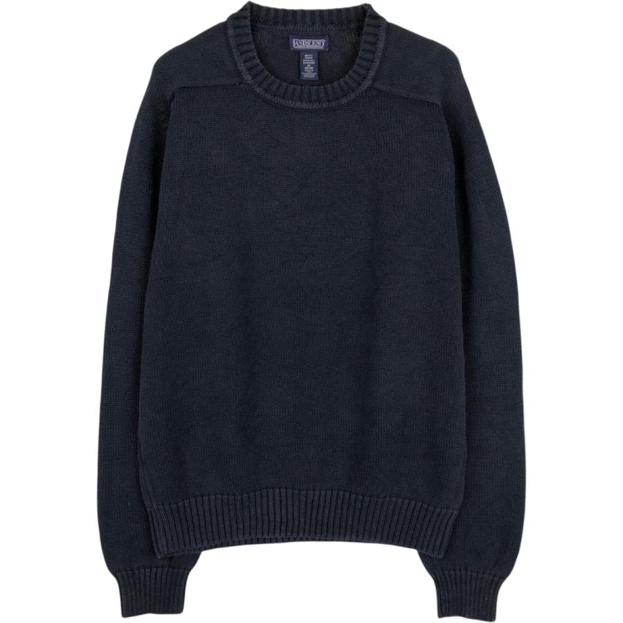80s LANDS'END コットンニット 古着 80~90年代 ランズエンド LANDS' END コットンニットセーター USA