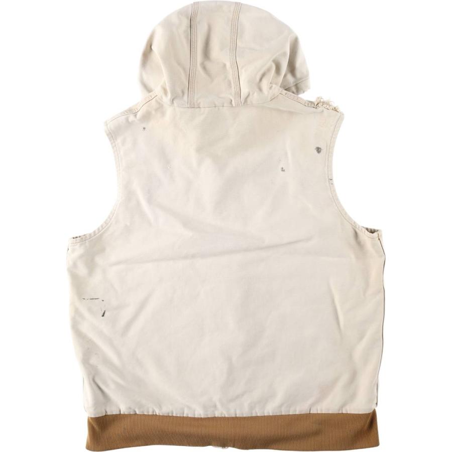 古着 カーハート Carhartt フード付き 中綿入り ダックベスト メンズXL相当/eaa627765 Carhartt（カーハート） 古着 フード付き 中綿入り ダックベスト