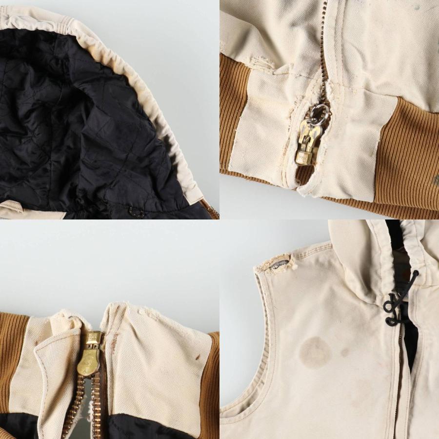 古着 カーハート Carhartt フード付き 中綿入り ダックベスト メンズXL相当/eaa627765 Carhartt（カーハート） 古着 フード付き 中綿入り ダックベスト