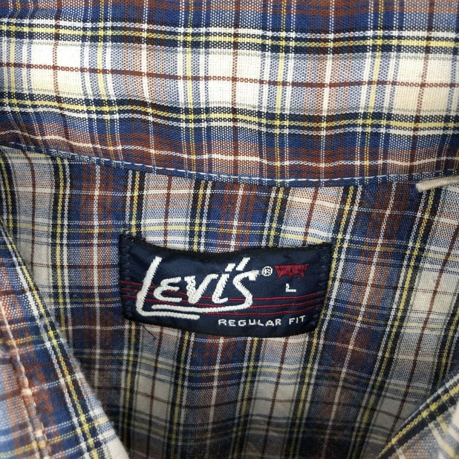 Levi's（リーバイス） 古着 チェック柄 長袖 ウエスタンシャツ メンズL