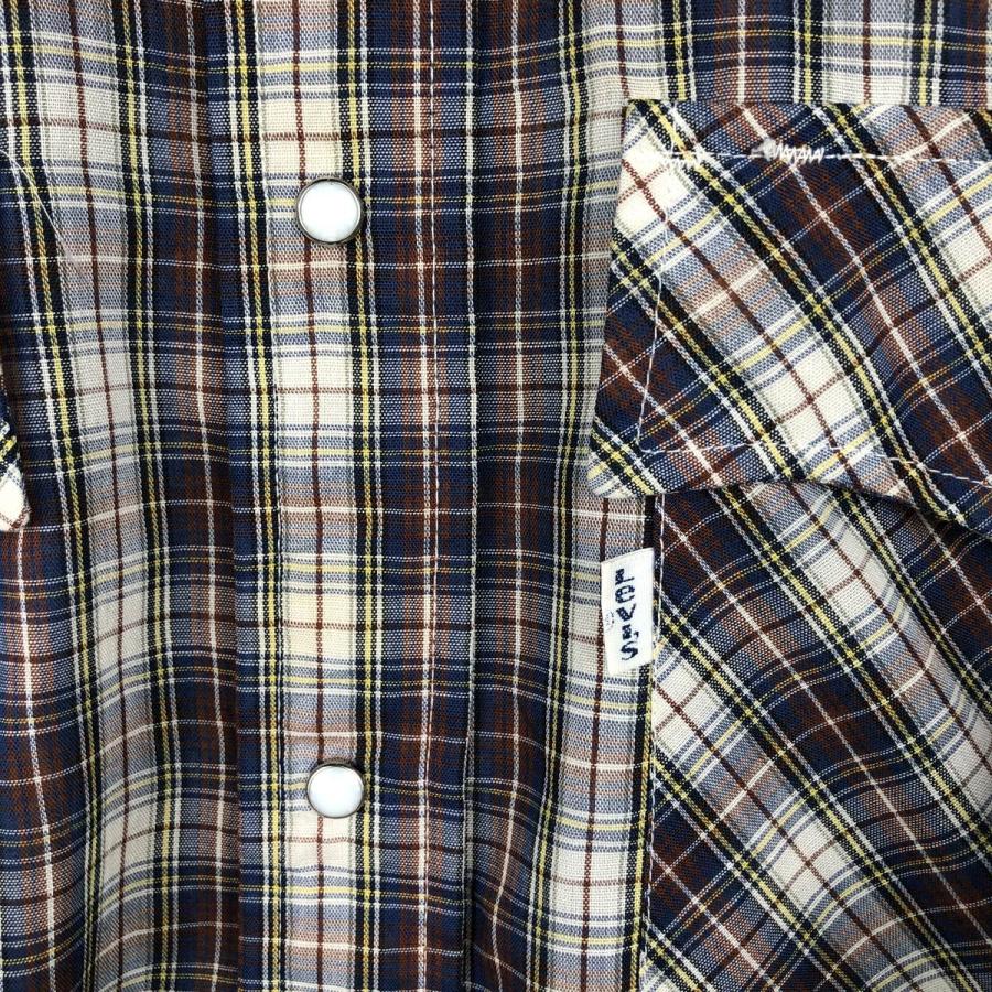 Levi's（リーバイス） 古着 チェック柄 長袖 ウエスタンシャツ メンズL