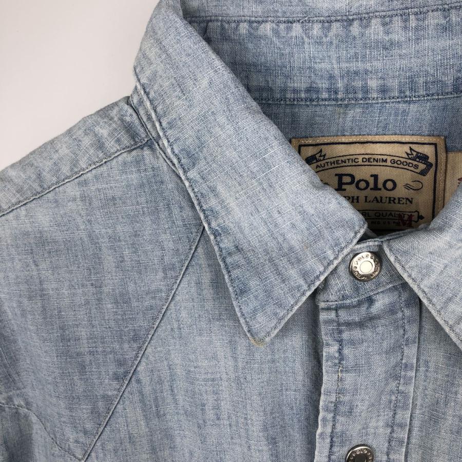 古着 ラルフローレン Ralph Lauren POLO RALPH LAUREN CLASSIC FIT シャンブレー 長袖 ウエスタンシャツ メンズM相当/eaa628939 古着 ラルフローレン Ralph Lauren POLO RALPH LAUREN CLASSIC FIT