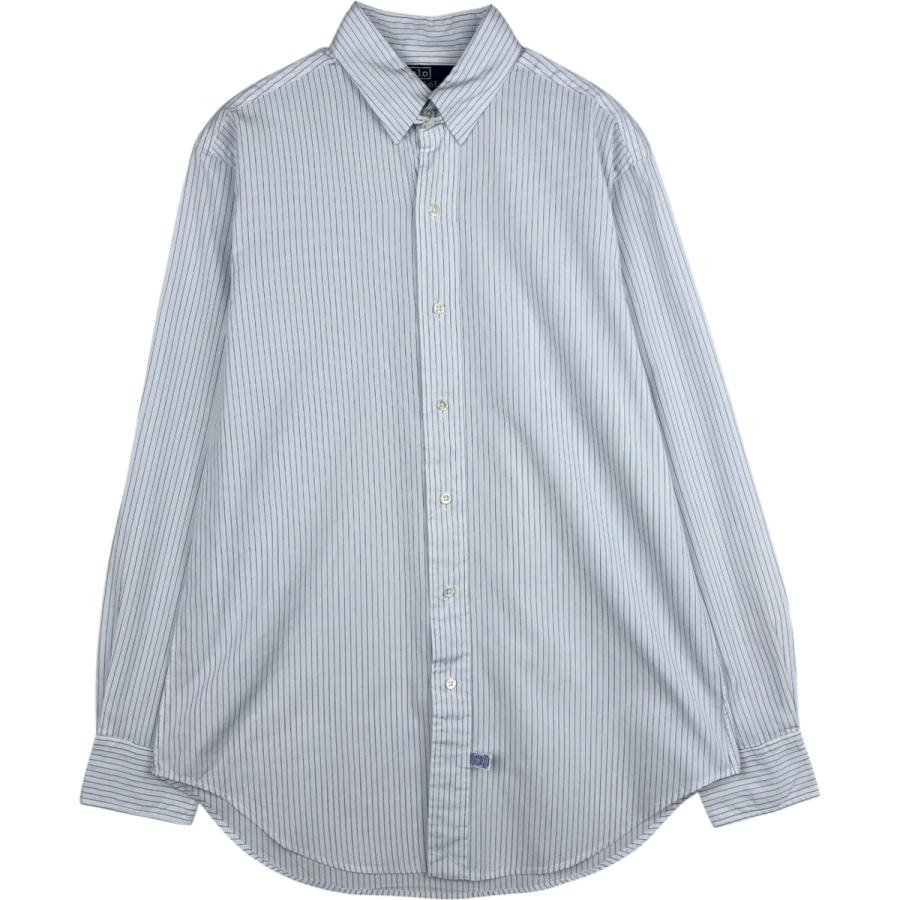 新品近年POLO RALPH LAUREN ストライプ 長袖シャツ ユニセックス 古着 ラルフローレン Ralph Lauren POLO by 長袖 ストライプシャツ