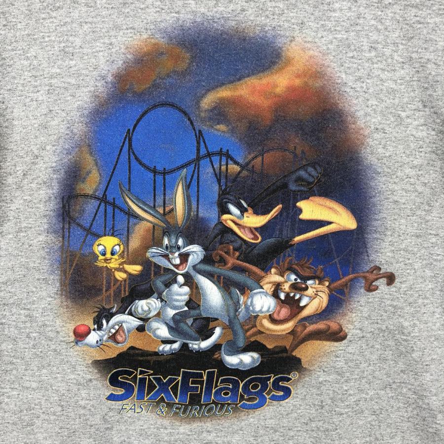 古着 SixFlags LOONEY TUNES ルーニーテューンズ キャラクタープリントTシャツ レディースXL相当/eaa629177 古着 SixFlags LOONEY TUNES ルーニーテューンズ キャラクタープリント