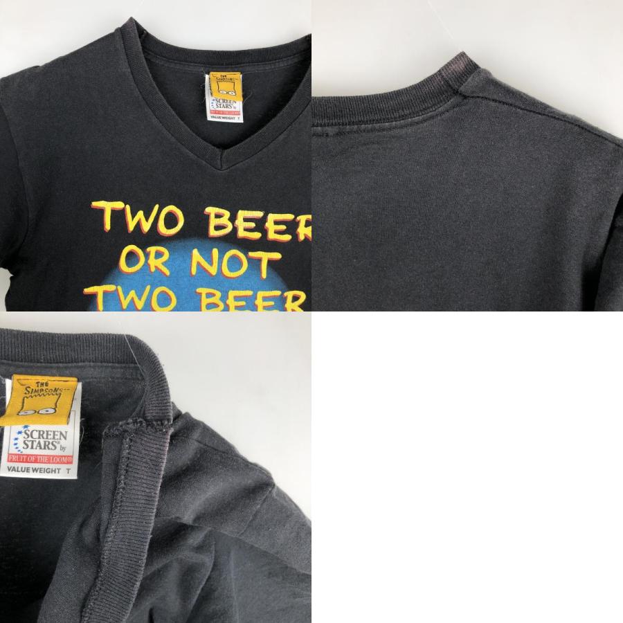 古着 00年代 スクリーンスターズ SCREEN STARS THE SIMPSONS シンプソンズ Vネック パロディ キャラクタープリントTシャツ レディースM相当/eaa629179 SCREEN STARS（スクリーンスターズ） 古着 00年代 THE SIMPSONS