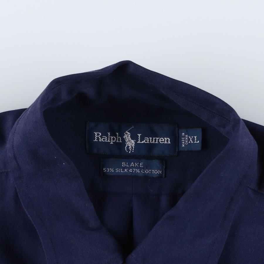 古着 ラルフローレン Ralph Lauren BLAKE シルク×コットン 長袖 ボタン