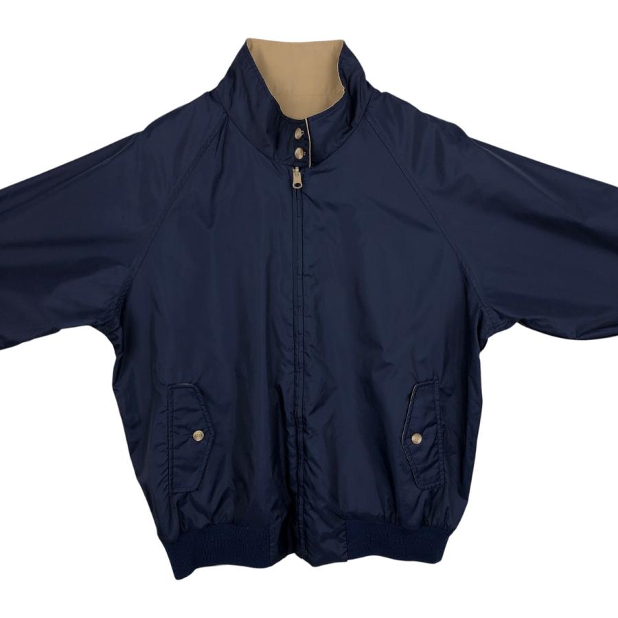 LANDS' END　ランズエンド　ウール　ハリントンジャケット　ネイビー　L 古着 ~00年代 ランズエンド LANDS'END リバーシブル ハリントン