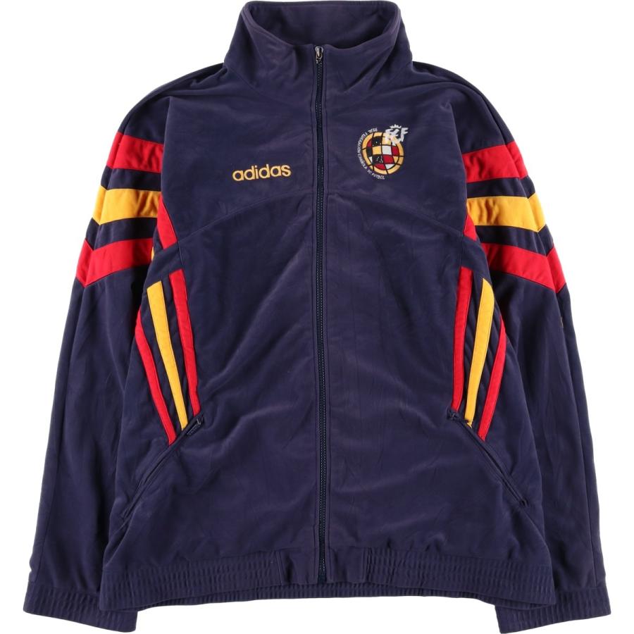 90s adidas ベロア トラックジャケット スペイン代表 adidas（アディダス） 古着 80~90年代 スペイン代表 ベロアジャージ