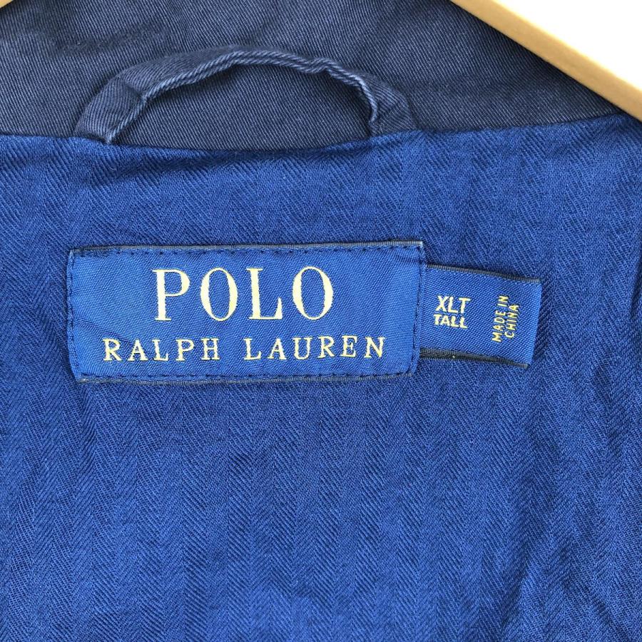 POLO Ralph Lauren ハリントンジャケット L 紺色 ポニーロゴ 古着 ラルフローレン Ralph Lauren POLO RALPH LAUREN ハリントン