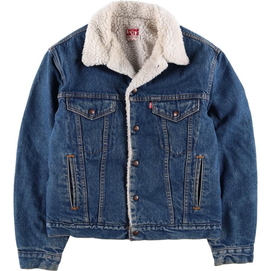 古着 80年代 リーバイス Levi's 70608-0216 デニムボアジャケット USA製 メンズM相当 ヴィンテージ/eaa630171 Levi's（リーバイス） 古着 80年代 Levi's 70608-0216 デニムボア