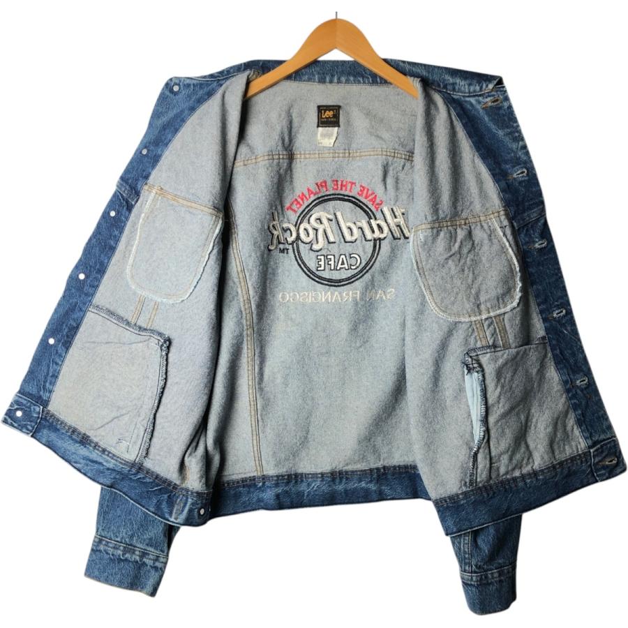 古着 80年代~ リー Lee RIDERS ライダース HARD ROCK CAFE ハードロックカフェ デニムジャケット Gジャン メンズXL相当 ヴィンテージ/eaa630179 リアン（CHAUMET） 古着 80年代~ リー ライダース HARD ROCK CAFE