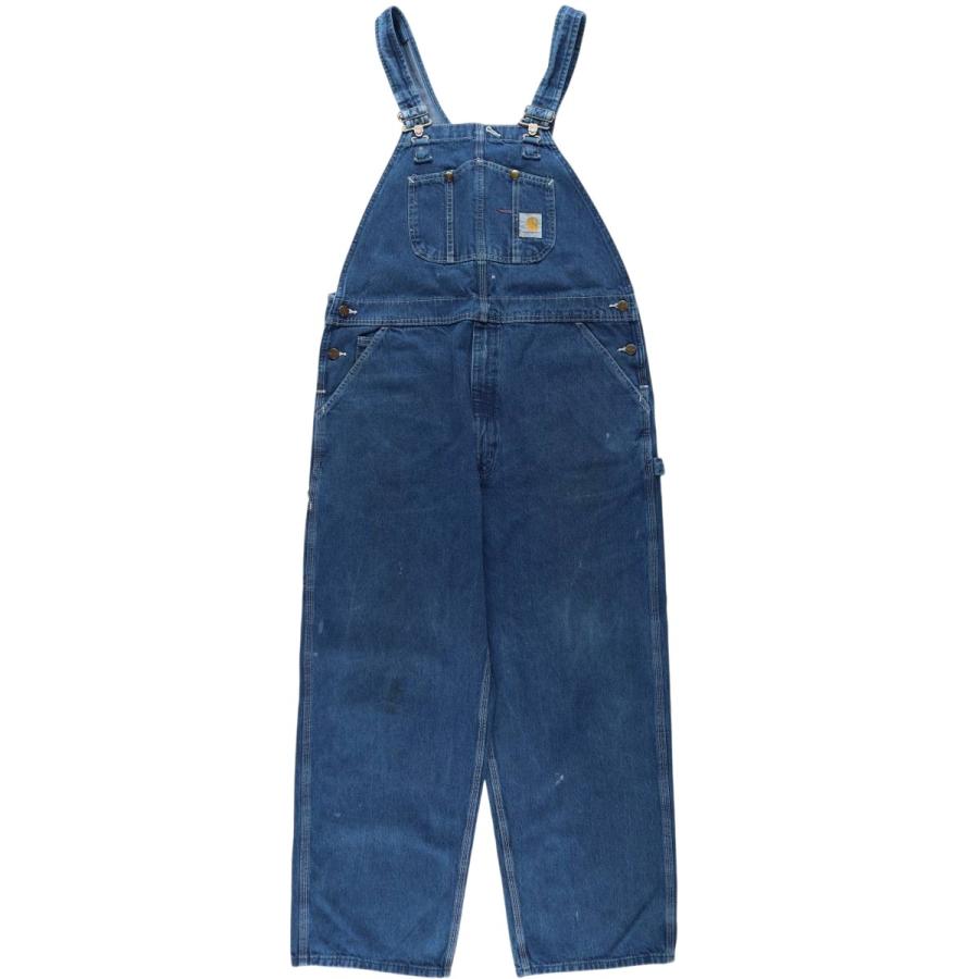 レア　Carhartt デニムオーバーオール Carhartt（カーハート） 古着 ビッグサイズ デニムオーバーオール