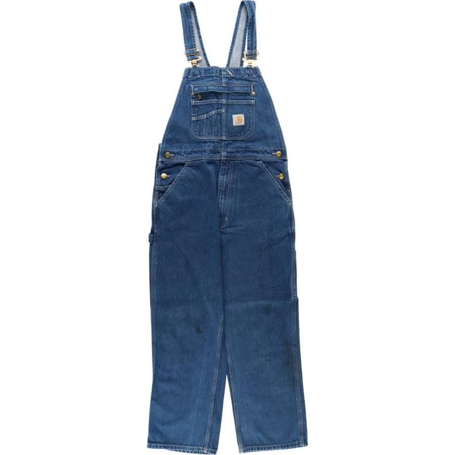 古着 カーハート Carhartt デニムオーバーオール メンズw34相当/eaa630425 Carhartt（カーハート） 古着 デニムオーバーオール メンズw34相当