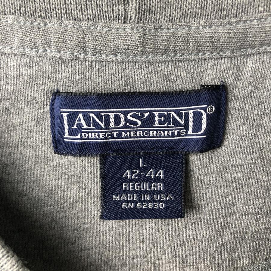 古着 00年代 ランズエンド LANDS'END 無地 ブランクスウェットシャツ