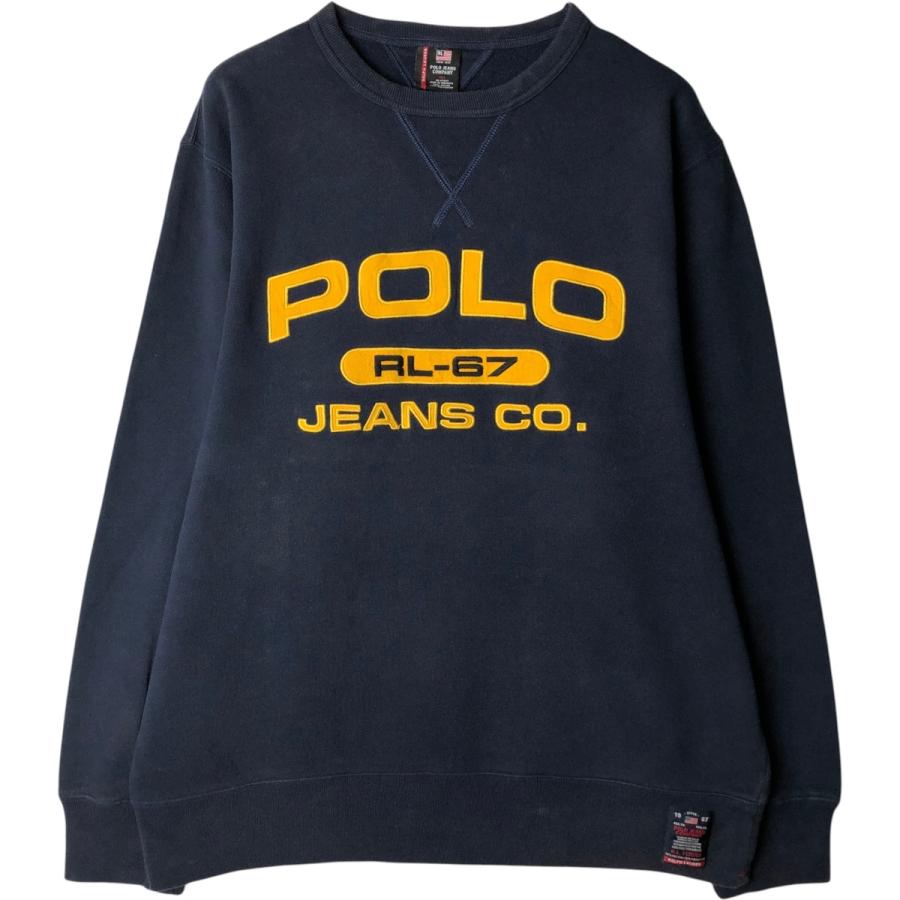 古着 ポロジーンズ スウェット 刺繍 裏起毛 でころご POLOラルフローレン. POLO RALPH LAUREN（ポロ・ラルフローレン） トレーナー スウェット