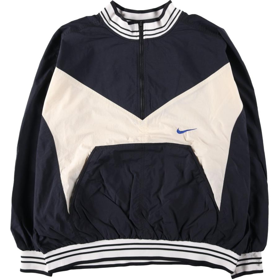 NIKE（ナイキ） 古着 90年代 バックロゴ ハーフジップ ナイロンプル 