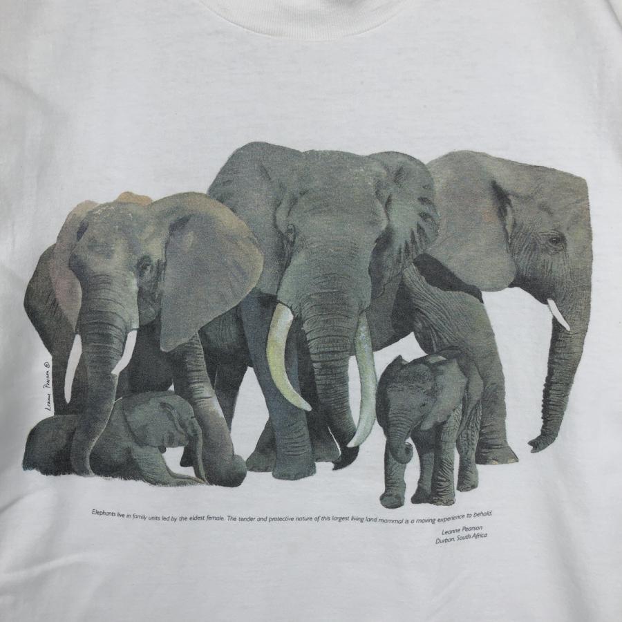 古着 90年代 Murina ゾウ柄 アニマルTシャツ USA製 メンズL相当 