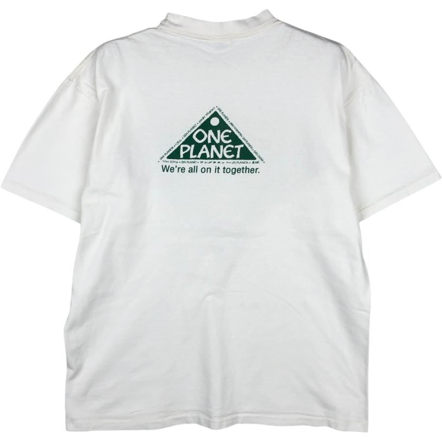 古着 ONE PLANET ゾウ柄 アニマルTシャツ USA製 メンズL相当 シングル 