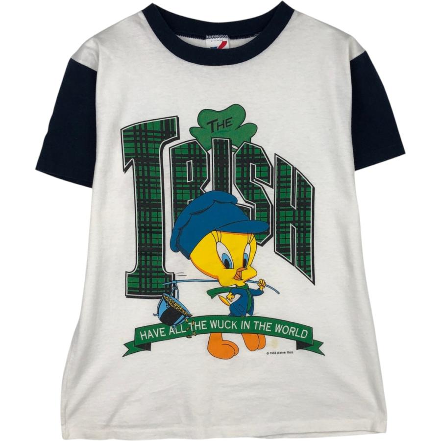 USA製 90s ルーニーテューンズ Tシャツ シルベスター トゥイーティー 紫 古着 90年代 ルーニーテューンズ TWEETY トゥイーティー キャラクター