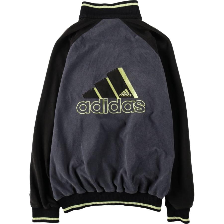 古着 90~00年代 アディダス  バックロゴ ベロアジャージ トラックジャケット メンズM相当/eaa631783 adidas（アディダス） 古着 90~00年代 バックロゴ ベロアジャージ