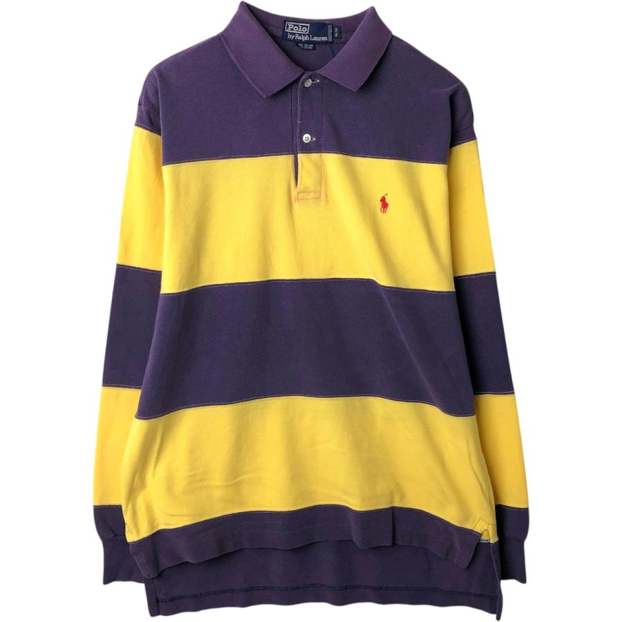 古着 ラルフローレン Ralph Lauren POLO by Ralph Lauren 長袖 ボーダー ポロシャツ メンズXL相当/eaa631919 古着 ラルフローレン Ralph Lauren POLO by 長袖 ボーダー ポロシャツ