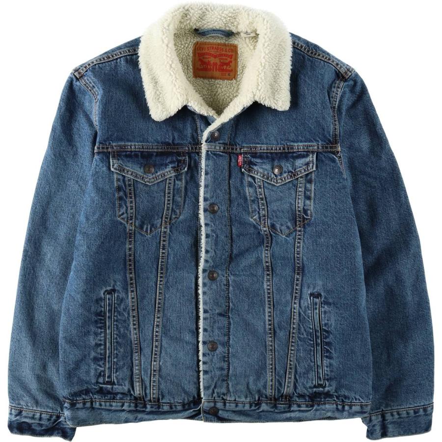 古着 リーバイス Levi's 中綿入り デニムボアジャケット メンズXL相当/eaa632475 Levi's（リーバイス） 古着 中綿入り デニムボアジャケット メンズXL