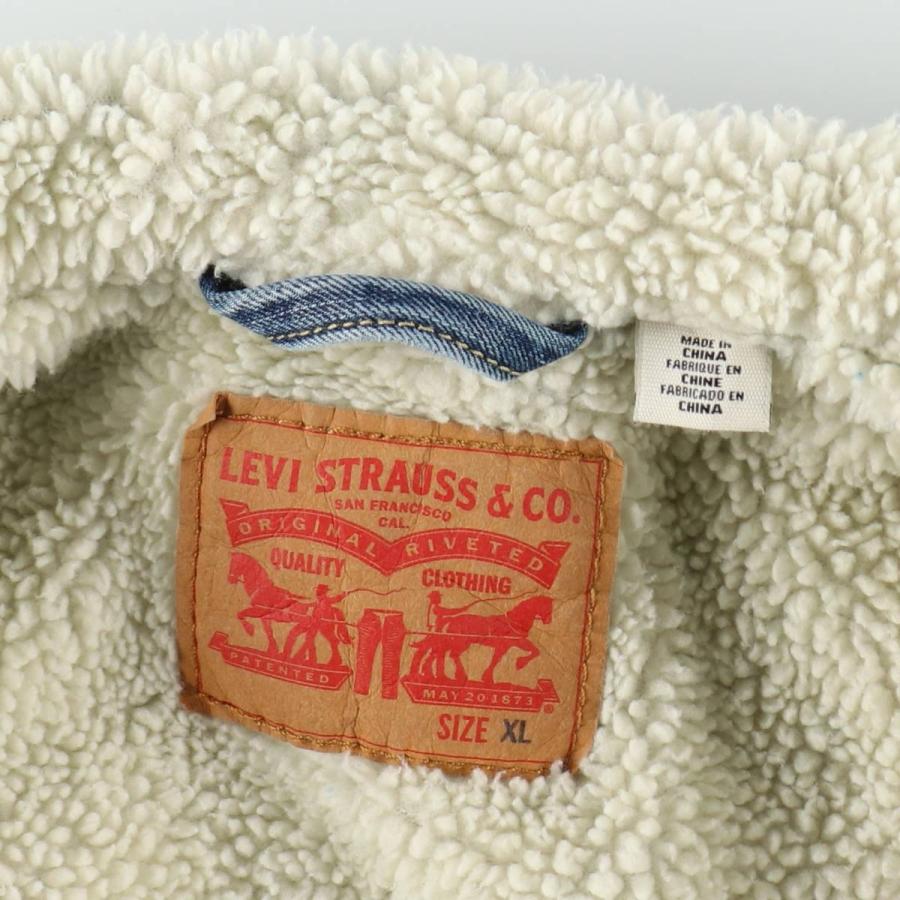 Levi's（リーバイス） 古着 中綿入り デニムボアジャケット メンズXL