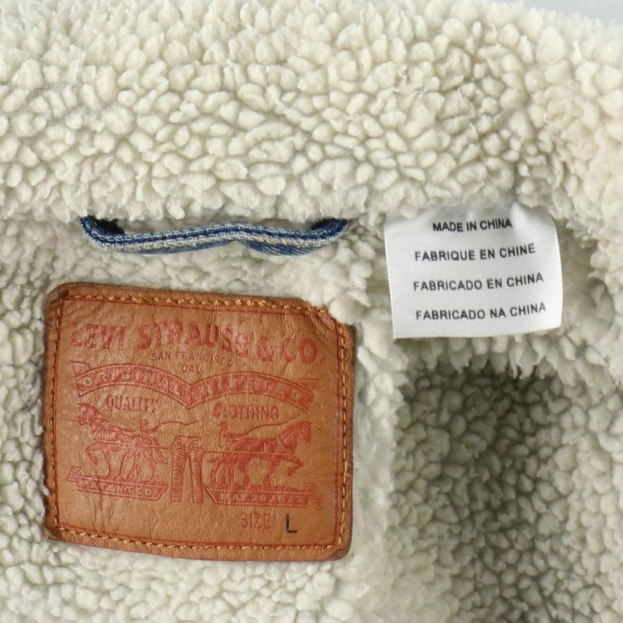 Levi's（リーバイス） 古着 中綿入り デニムボアジャケット メンズL