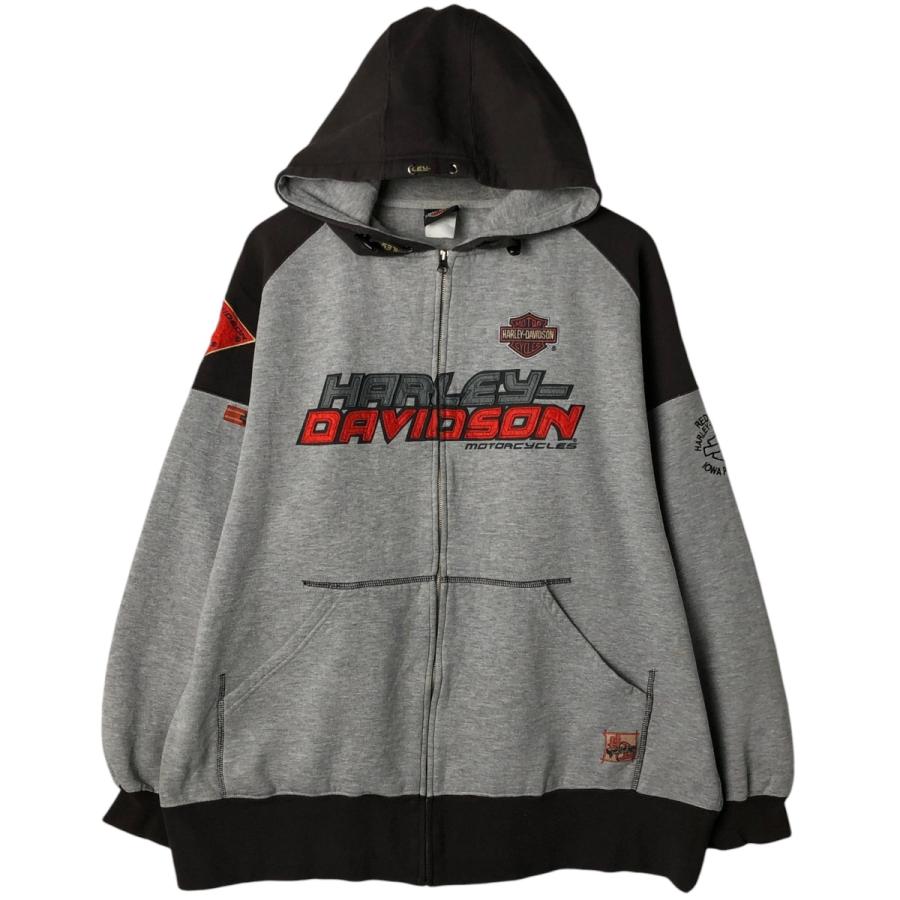 古着 ハーレーダビッドソン Harley-Davidson ツートン スウェットフルジップパーカー メンズXL相当/eaa632905 古着 ハーレーダビッドソン Harley-Davidson ツートン スウェット