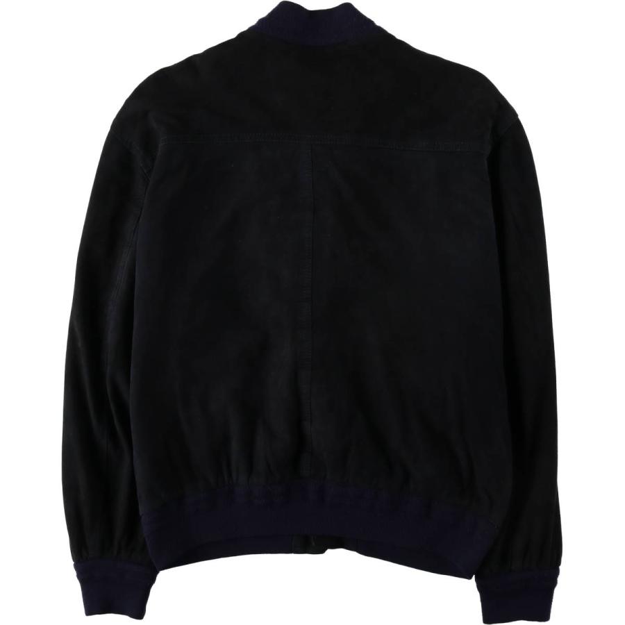 バルスタージャケット スエードレザーブルゾン ネイビー イタリア製 80s 古着 OUTFIT WEAR バルスタージャケット スエードレザーブルゾン
