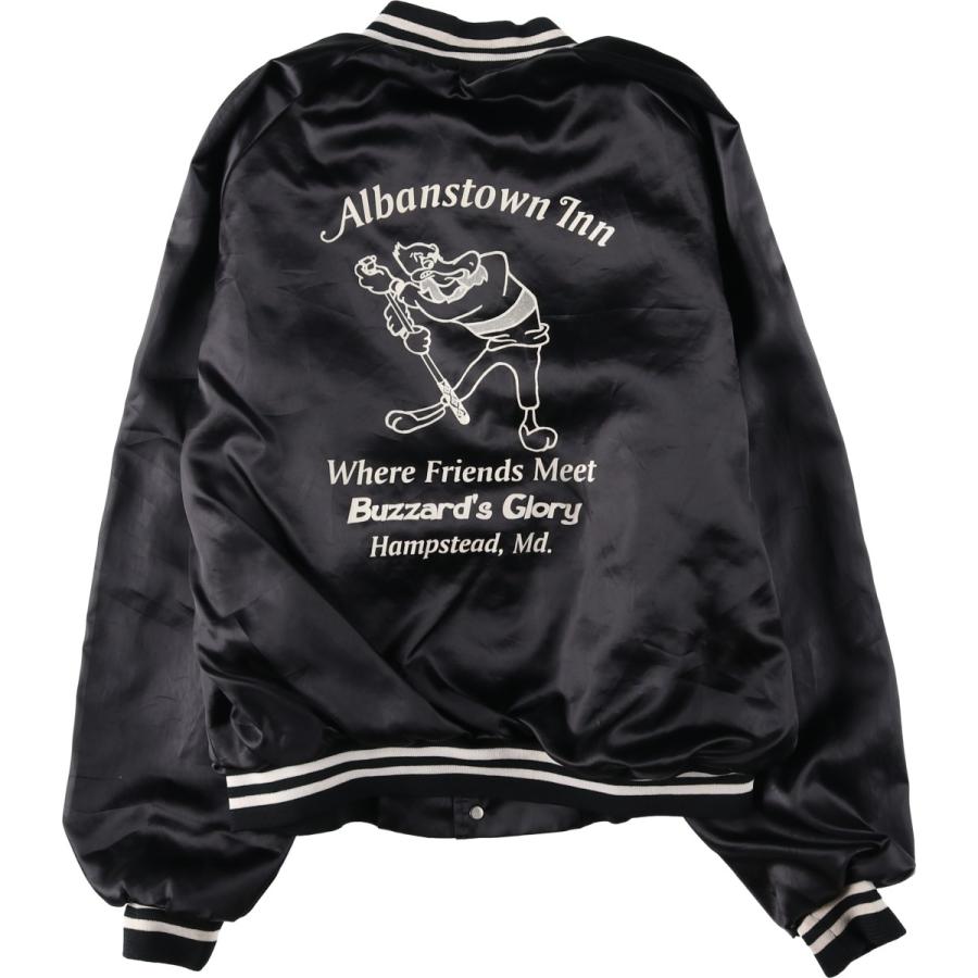 古着 90年代 AUBURN バックプリント アドバタイジング ナイロンスタジャン アワードジャケット バーシティジャケット USA製 メンズXL相当 ヴィンテージ/eaa633471 古着 90年代 AUBURN バックプリント アドバタイジング ナイロン