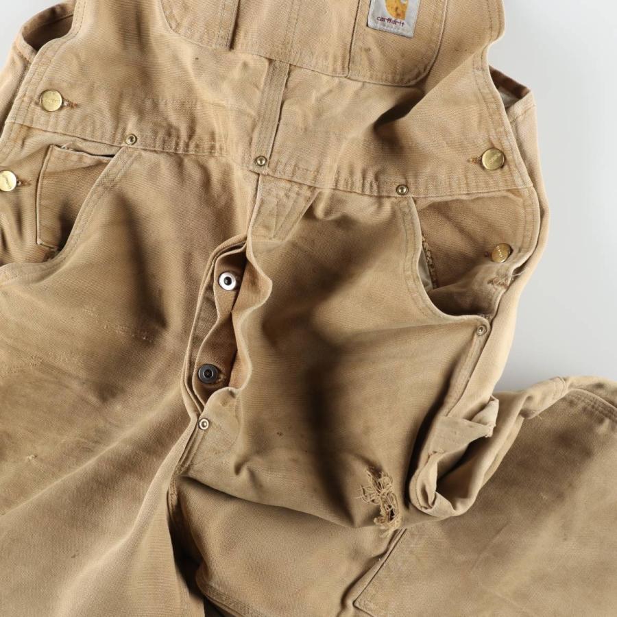 【激レア】カーハートcarhartt ダブルニーオーバーオール　W36 XL古着 Carhartt（カーハート） 古着 ダブルニー ダック オーバーオール
