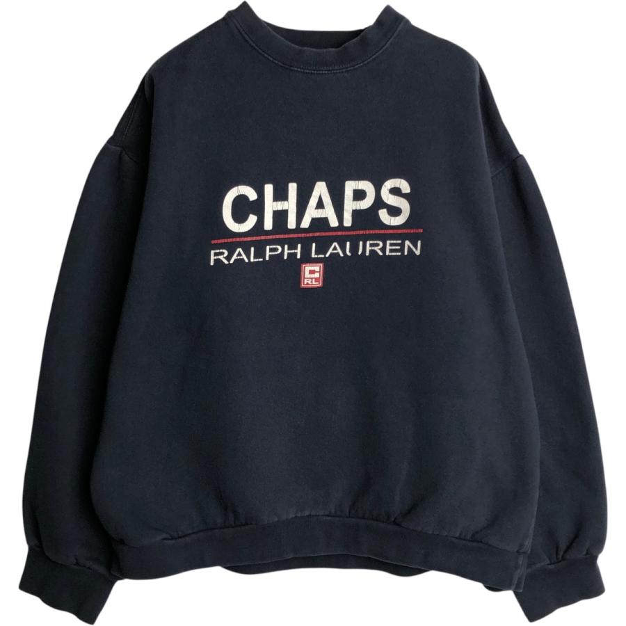 古着 ラルフローレン Ralph Lauren CHAPS チャップス ロゴスウェット 