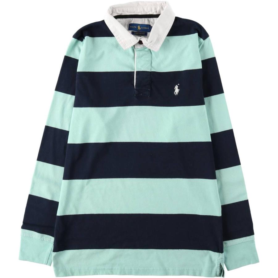 古着 ラルフローレン Ralph Lauren CUSTOM FIT 長袖 ボーダー 