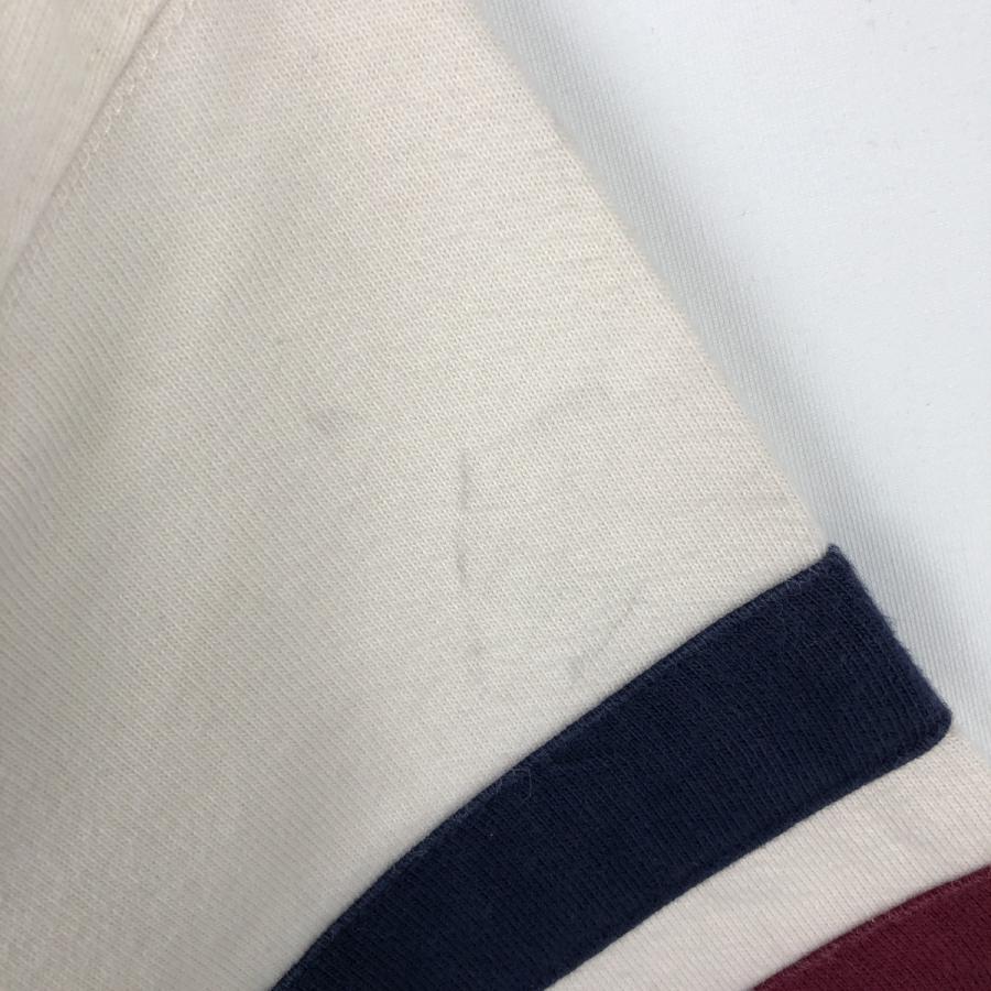 【美品】古着　ラルフローレン　ラガーシャツ　クレスト刺繍ワッペン　白・紺　M 古着 ラルフローレン Ralph Lauren POLO by 長袖 ラガーシャツ